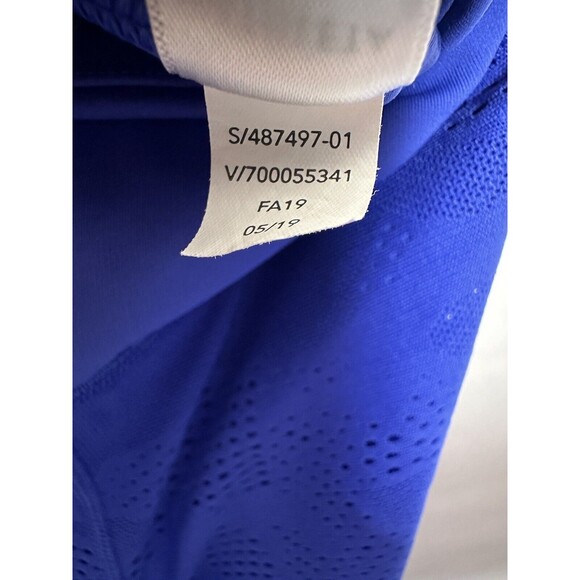 ATHLETA PHENOM CAMO 7/8 Royal Blue Perforated Leggings Women’s Size Medium - Picture 7 of 11